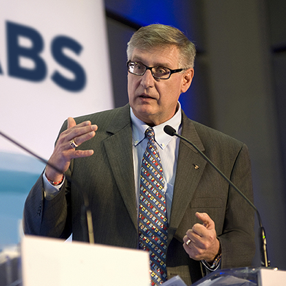 Christopher J. Wiernicki speaking at an podium