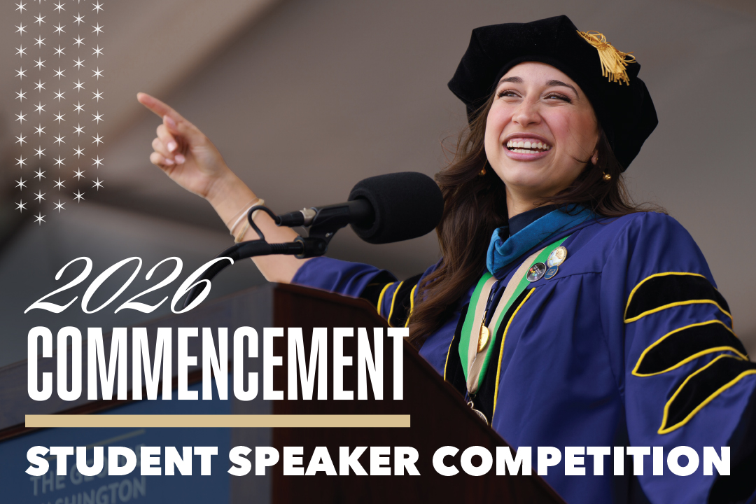Commencement student speaker competition banner